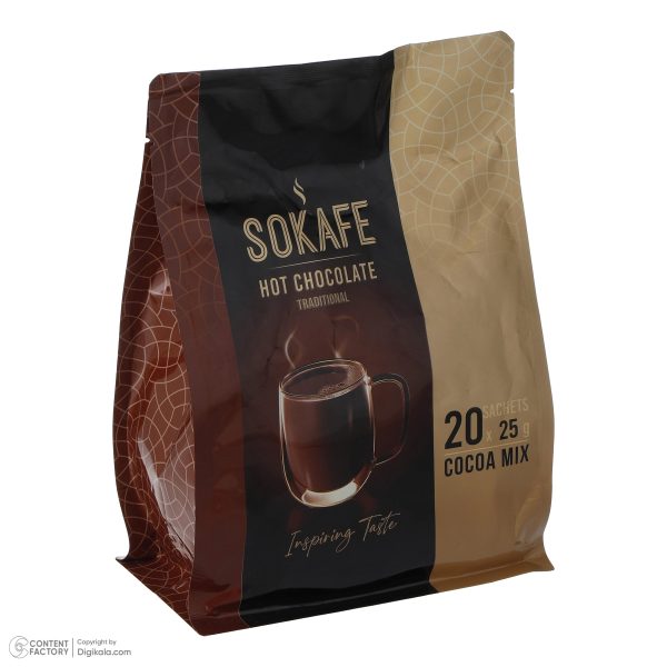 پودر هات چاکلت سوکافه - 25 گرم بسته 20 عددی