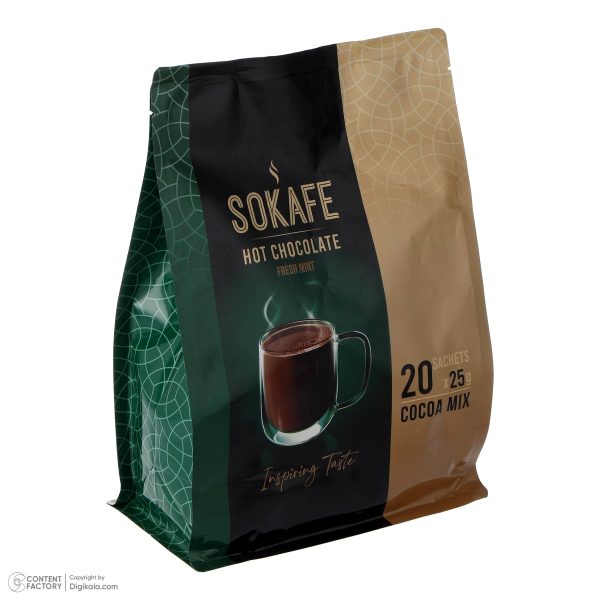 هات چاکلت نعنایی سوکافه - 25 گرم بسته 20 عددی